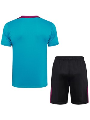 Paris saint-germain maillot d'entraînement uniforme sarcelle pour hommes kit de football vêtements de sport costume de football hauts chemise de sport 2024-2025